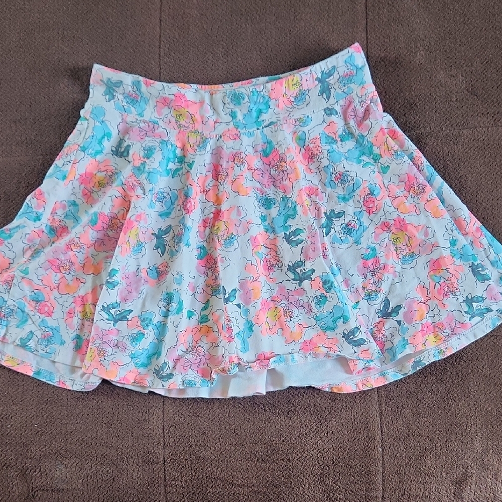SO Kids Floral Skirt in Pink and Blue